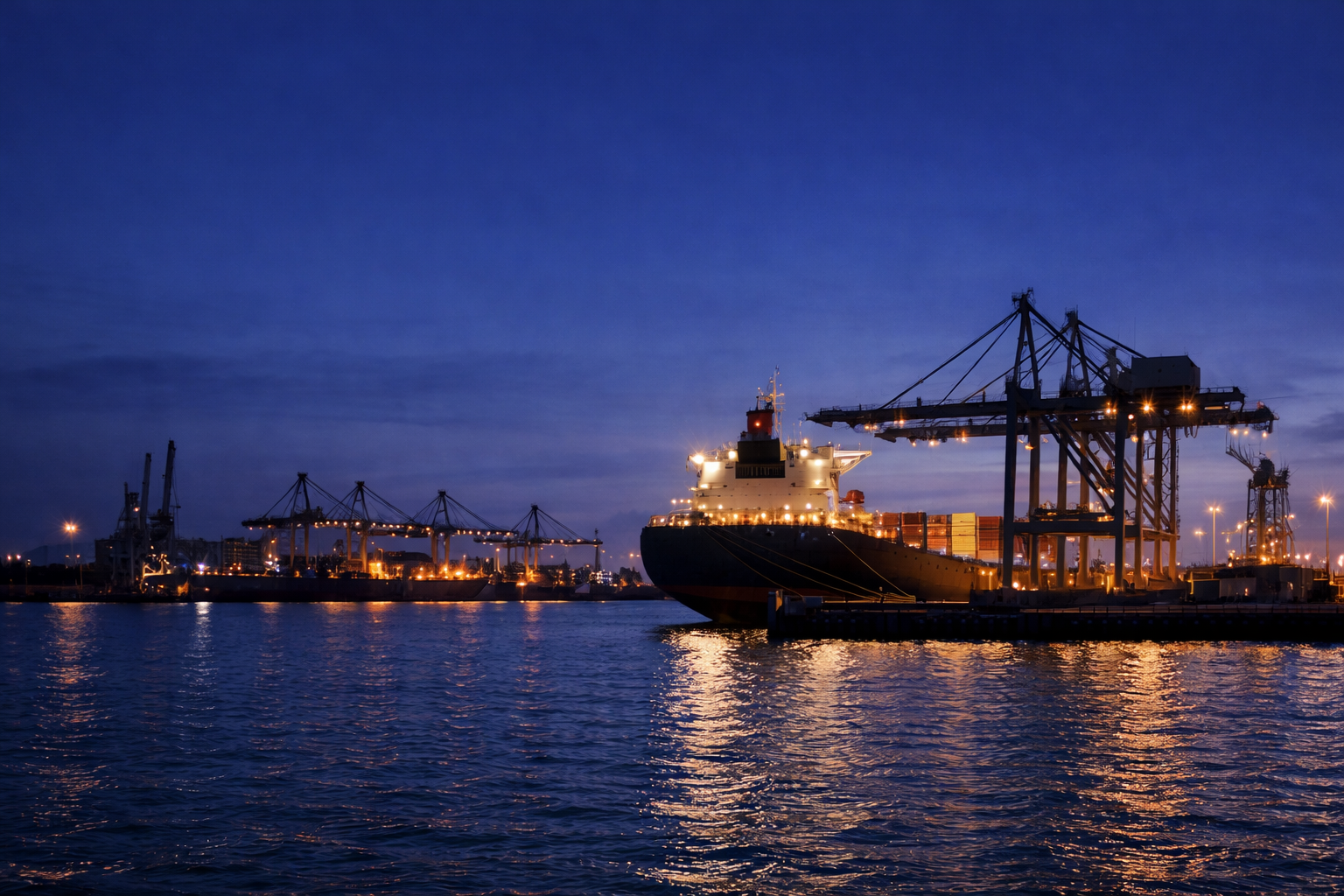 Port operations and vessel (illustrative)